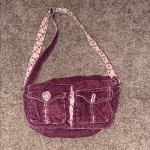 Purple Corduroy Women's Bag